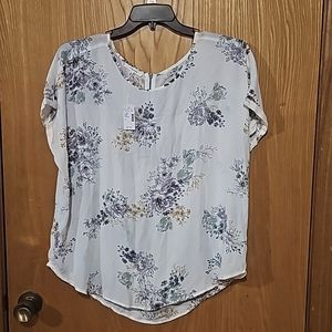 Women's Maurices Delton Floral Zipper Back Blouse